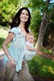 Maya Wrap ORGANIC Baby Lightly Padded Ring Sling (SMALL - Aqua Sea Glass)