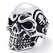 KONOV Jewelry Vintage Gothic Skull Biker Stainless Steel Men's Ring