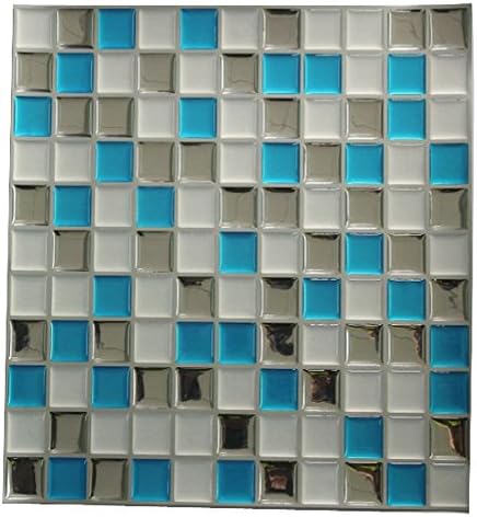 Peel and Stick Tile 10" x 10" Peel and Stick Kitchen Backsplash Tile , Pack of 10