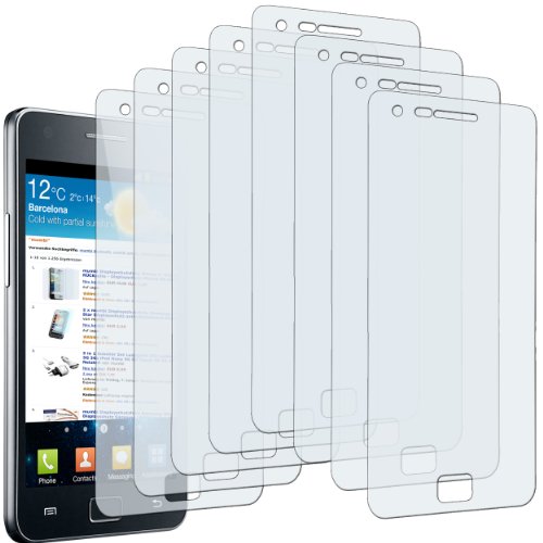 8 x mumbi Displayschutzfolie Samsung i9100 Galaxy S II Displayschutz CrystalClear unsichtbar Folie Galaxy 2 S2 SII Schutzfolie