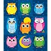 Colorful Owls (stickers)