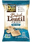 Mediterranean Snacks Baked Lentil Chips Sea Salt, 1-ounce Bags (Case of 12)