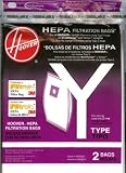 Genuine Hoover 4010801Y HEPA Y Bags 2 per package