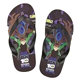Ben 10 Ultimate Alien with Ultimate Swampfire and Ultimate Spidermonkey Toddler / Little Kid Black Flip Flops /Thongs Sandals
