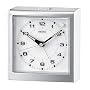 Seiko Bedside Alarm Clock Silver-Tone Metallic Case #QHE040WLH