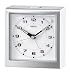 Seiko Bedside Alarm Clock Silver-Tone Metallic Case #QHE040WLH