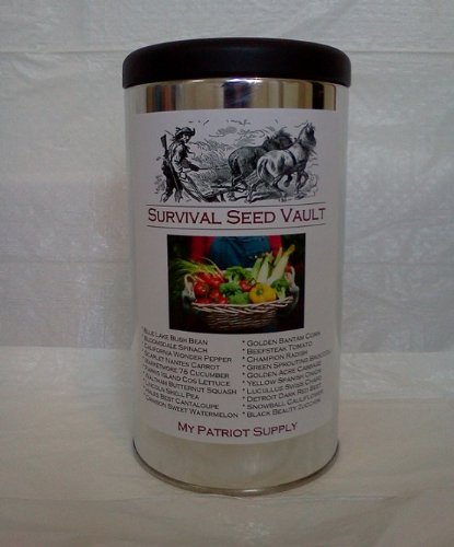 Survival Seed Vault - Heirloom Emergency Survival Seeds - Plant a Full Acre Crisis Victory Garden - 20 Easy-to-grow Varieties
