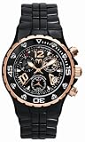 TechnoMarine Unisex 208015 MoonSun Ceramic Chrono Gold-Plated Black Watch