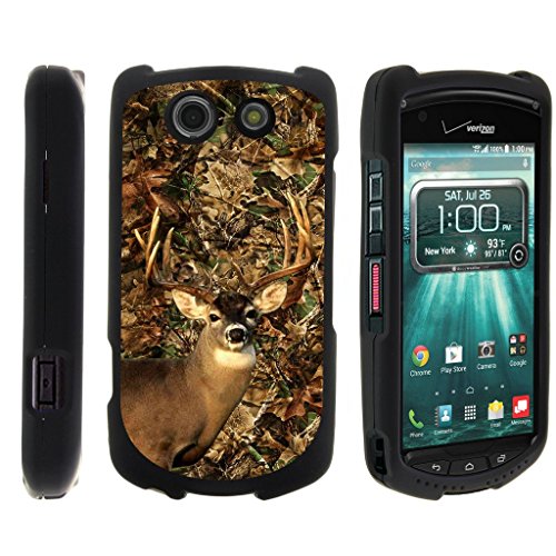 [Kyocera Brigadier Case, Brigadier E6782 Shell Case][Snap Shell] Hard Plastic Protector with Non Slip Matte Coating by Miniturtle® - Deer Hunting Leaves