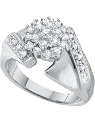 0.50CTW DIAMOND CLUSTER RING