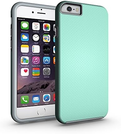 SINHONG iPhone 6 Case - [Free Glass Screen Protector] [Rugged Anti Slip Shell] High Impact Resistant Dual Layer Armor Defender Protective Cover Case for iPhone 6 6S 4.7 Inch - Green