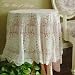 Vintage Hand Crochet Blooming Flowers White table cloth