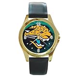 Jacksonville-Jaguars Gold Metal Watch