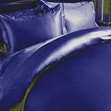 Navy Blue King Size Solid Color Duvet Cover