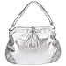 SILVER SNAKE LIKE PURSE W/TASS