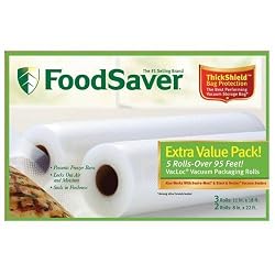 FoodSaver T010-00144-101 Vacuum-Seal Storage Rolls, 5-Pack
