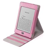 read full review i-BLASON Kindle Touch Leather Cover Case with Multi-Angel Stand Handsfree (5 Colors Available) Cover Amazon Kindle Touch 3G Case (Pink)