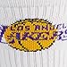 For Bare Feet NBA Los Angeles Lakers Men's Crew Socks, Large