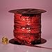 PEPPERLONELY Brand 80 Yard/Roll Metallic Flat Sequin Trim, Red