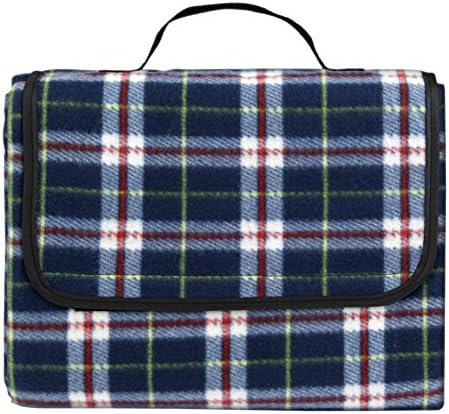 Running Fashion Folding Picnic Blanket Camping Outdoor Beach Festival Moistureproof Backing Portable Picnic Rug Mat (Blue)
