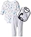 Rene Rofe Baby Baby-Boys 3 Piece Dinosaur Pant Set With Bodysuit and Bib