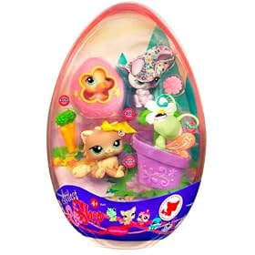 Hasbro Poup�e - Littlest Petshop Oeuf de p�ques - Lapin, Chat, Canard et Papillon