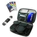 Deluxe Rugged Mobile Carrying Case for Nintendo DS / DS Lite / Dsi Handheld Gaming Systems - Holds Chargers, Games, Earphones and MORE - Includes BONUS LCD (2x) Screen Protectors and SD Card Reader