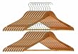 Premier Housewares Wooden Clothes Hangers, Set of 20