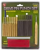 SE - 18 pc. Brass and Carbon Steel Drive Pin Punch Set