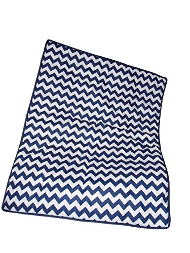 Baby Doll Bedding Chevron Crib Comforter, Navy