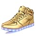 Qkettle Kids High Top LED Lights Up Sneakers Boys Girls Shoes for Thanksgiving