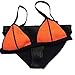 FLORAVOGUE Womens Neoprene Bikini Mesh Triangle Set Bathing Suit Set