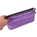 2 Pack Magik Travel Insert Handbag Purse Large Liner Organizer Tidy Bags Expandable 13 Pocket Handbag Insert Purse Organizer with Handles (Purple)