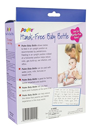 NEW Official Podee Hands Free Baby Bottles Twin Pack