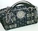 Baby Phat Satchel Handbag (Black/Silver/Metallic Gray Patent) - Brand New & Authentic, Fast, Low Shipping