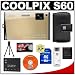 Nikon Coolpix S60 10 Megapixel Digital Camera (Platinum Bronze) with 5x Optical Zoom + EN-EL10 Battery + 8GB Card + Leather Case + Accessory Kit