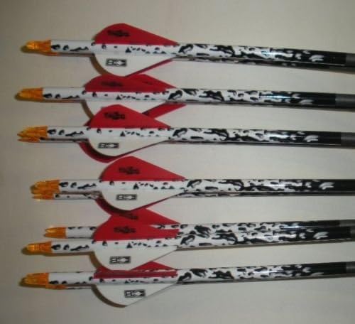 Carbon Express Maxima Red 350 Carbom Arrows w/Blazer Vanes Rain Wraps 1 Dz.