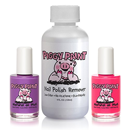 Piggy Paint [2 Color Gift Set with Remover] Non-toxic Girls Nail Polish Kit
