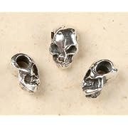Sterling Silver Skull Bead - Set of Three