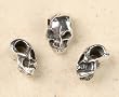 Sterling Silver Skull Bead - Set of Three