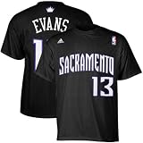 adidas Sacramento Kings #13 Tyreke Evans Black Net Player T-shirt