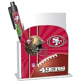 San Francisco 49ers Stationery Desk Caddy with Matching Ballpoint Grip Pen - NFL (12019-QUY)