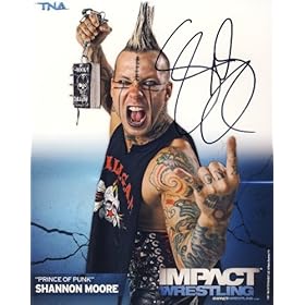  Shannon Moore - Autographed TNA Wrestling 8x10 Promo Photo