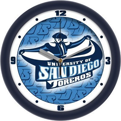 San Diego Toreros Suntime 12" Dimension Glass Crystal Wall Clock - Ncaa College Athletics Picture