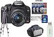 Canon Digital Rebel XSi 12MP Digital SLR Camera W/ EF-S 18-55mm f/3.5-5.6 IS Lens + Canon LP-E5 Li-ion Battery + Transcend 8GB SDHC6 Memory Card, High Speed RDS5W Card Reader + Samsonite Triton 1100 Tripod + Willoughbys Starter Kit