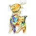 Pugster Lovely Abalone Shell Deer Brooch