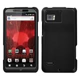 Black Phone Protector Faceplate Cover(Rubberized) For MOTOROLA XT875(Droid Bionic)