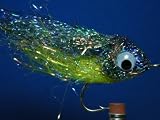 NEW FLIES Pearlescent Nuclee-r Cloned Baitfish - Purple & Fluorescent Yellow Chartreuse UVA