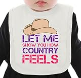 Let Me Show You How Country Feels Slogan ネクタイを有する有機ビブ Medium