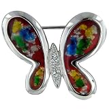 Spotted Red Butterfly Animal Brooches Pin